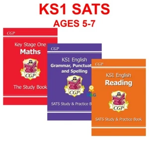 KS1 Sats Ages 5-7 Maths English Reading Study Books with Answer Key Stage 1 Exam - Picture 1 of 12