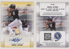 2017 Leaf Perfect Game National Showcase Yellow /25 Isaiah Byars #BA-IB2 Auto