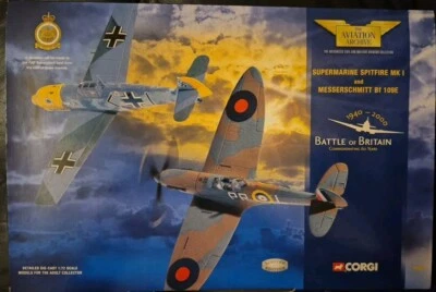 CORGI Aviation Supermarine Spitfire MK I & Messerschmitt Bf 109E 1940-2000 49505 - Image 1 of 4