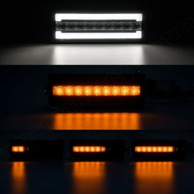 For 84-96 Jeep Cherokee & 86-92 Comanche Smoked Switchback LED DRL Signal Lights - Image 1 of 4