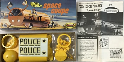 RARO! Aurora Dick Tracy 1968 cupé espacial ¡Kit modelo de plástico! ¡EXCELENTE! OB! Wow!! Foto 1 de 4