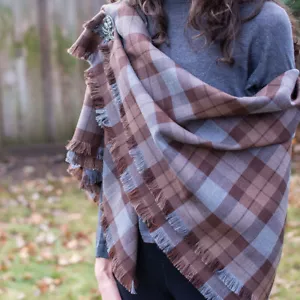 OUTLANDER Scialle Poli/Viscosa Tartan - Foto 1 di 7