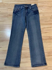 New Girl's Arizona Jean Co Bootcut Denim Pants Embroidered Rhinestone Size 14 - Picture 1 of 4