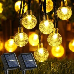 Solar Powered 30 LED String Light Garden Path Yard Decor Lamp Outdoor Waterproof - Picture 1 of 8