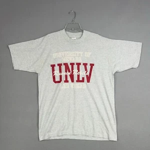 Vintage UNLV Shirt Mens XL Grey Single Stitch University Nevada Las Vegas Rebels - Picture 1 of 14