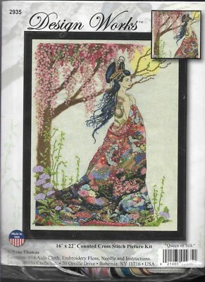 QUEEN OF SILK, Counted Cross Stitch Kit, Design Works,Sealed #2935, Free Ship! - Image 1 of 3