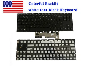 HP 16-c0011dx 16-c0002dx 16-c0001dx 16-c0035nr Colorful Backlit Keyboard Black - Picture 1 of 3