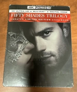FIFTY SHADES TRILOGY (4K UHD, BLU-RAY, DIGITAL) EXCLUSIVE STEELBOOK New/Sealed - Imagen 1 de 2