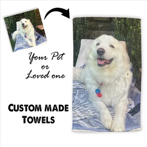 Personalized Upload a Photo Towel | Bath Towel | Beach Towel | Pet | Birthday - Picture 1 of 6