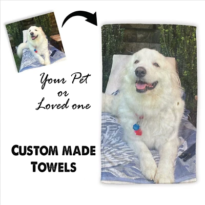 Personalized Upload a Photo Towel | Bath Towel | Beach Towel | Pet | Birthday - Image 1 of 4