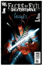 Faces of Evil Deathstroke #1 VF signed w/COA By Georges Jeanty 2008 DC Comics
