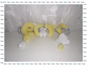 S - Spirale d'Activités Arche Jeux Lit Poussette Jaune Blanc Gris Obaibi Okaidi - Foto 1 di 5