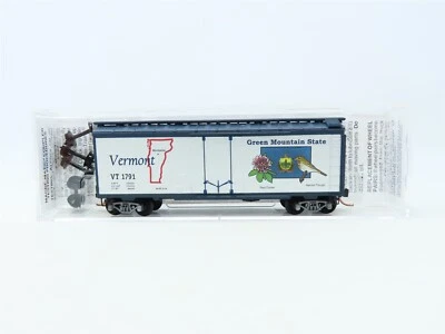 N Scale Micro-Trains MTL 02100402 VT Vermont State 40' Plug Door Box Car #1791 - Image 1 of 4