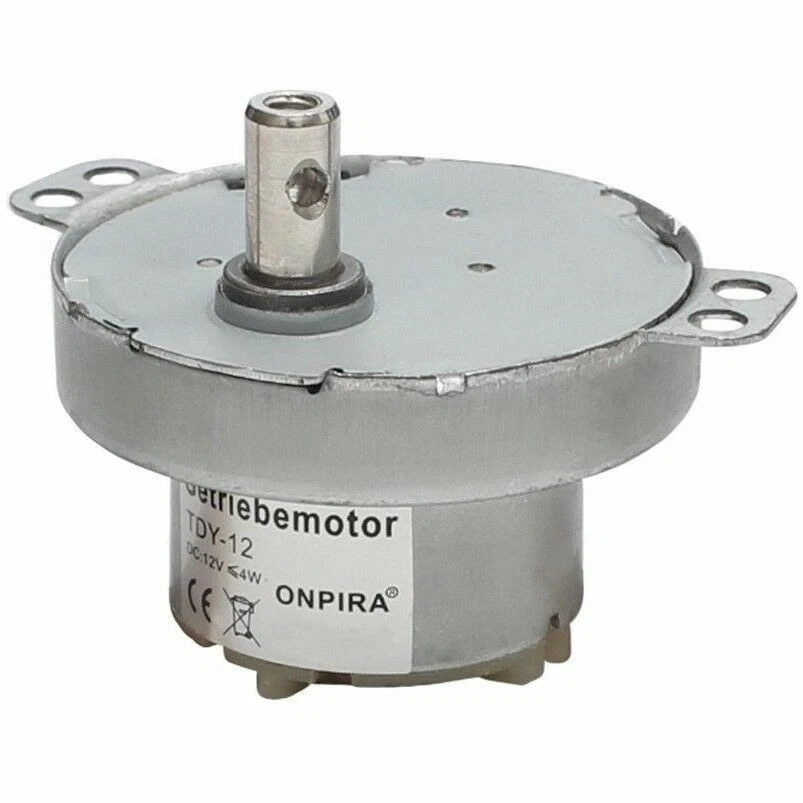 12V Motor Langsamläufer Elektromotor Drehteller Getriebemotor Stecker Netzteil - Bild 1 von 4