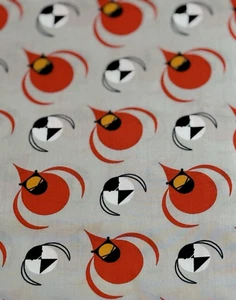 Birch Fabric Charley Harper Summer Vol. 2 Cardinal Organic Cotton, 1 Yard - Picture 1 of 3