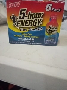 6 Bottles: 5-hour ENERGY Regular Strength Berry 1.93 oz. Exp 5/26 - Picture 1 of 1