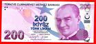 Turkey 9. Ems. 200 Tl Prefix-- F723 422222 --- 2009 (2023) Unc (Tk 14 599)