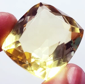 Brazilian Lemon Topaz Loose Gemstone 56.60 Ct Certified With Free Gift - Picture 1 of 6