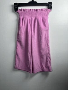 CREWCUTS Size 4 Girls'  Pink  Wide-leg pant in striped towel terry - Picture 1 of 7
