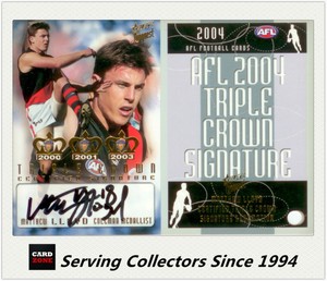 2004 AFL Conquest Triple Crown Signature Matthew Lloyd (Triple Coleman Medalist)