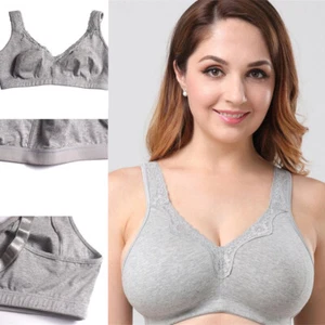 UK Ladies Rich Bra Cotton Full Padded Size Non Bra Non Support Plus Wired Firm - Picture 1 of 17