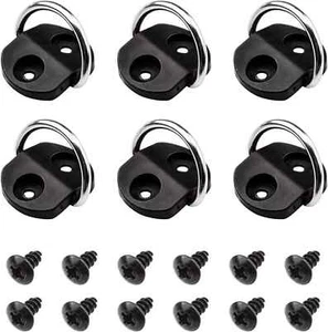 6 Pcs D-Ring Tie-Downs, Small Anchor Lashing Rings for Trucks, Trailers, RVs, SU - Picture 1 of 1