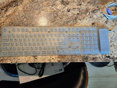 GrandTec FLX-1000 Virtually Indestructible Silicone Flexible Keyboard w/S2 Plug - Image 1 of 4