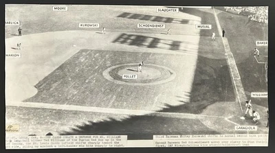 1946 Oversized Photo-Ted Williams Boston Red Sox World Series vs Cardinals Shift - Image 1 of 2
