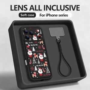Weihnachts-Lanyard-Silikonhülle für iPhone 17 16 15 Pro Max 14 13 12 Air Cover - Bild 1 von 18
