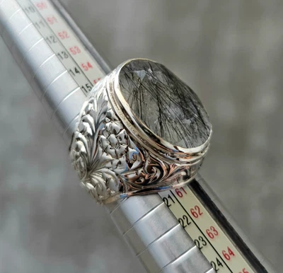 Anillo de cuarzo blanco, anillo Dure Najaf para hombre, anillo de plata de ley 925, anillo chiíta Foto 1 de 4