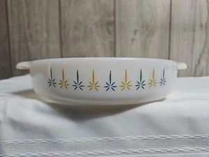 FIRE KING, Candle Glow Atomic CAZUELA PLATO, vaso de leche 9" #429 Anchor Hocking - Imagen 1 de 15