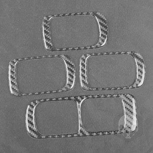 4Pcs Carbon Fiber Window Lift Switch Panel Cover For Porsche Cayenne S GTS 03~10 - Picture 1 of 4