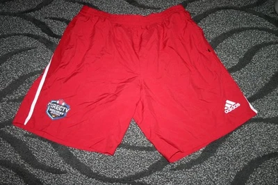 Louisville Cardinals Football team issued Red DirecTV Holiday Bowl shorts L - Image 1 of 2