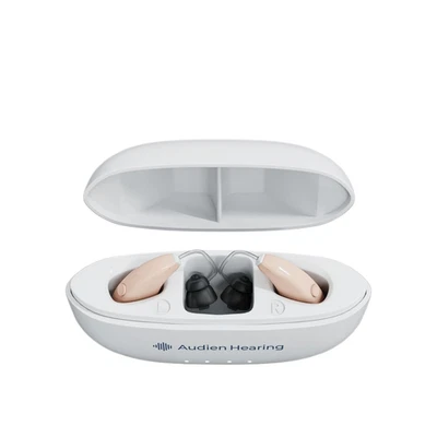 Audien Ion Pro перезаряжаемый Bluetooth слуховой аппарат шумоподавление 48 часов открытая коробка - Изображение 1 из 4