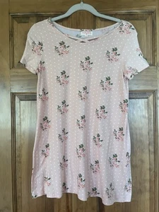 Poof Girl Pink Floral Loose Tee Girls Size XL - Picture 1 of 4