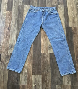 Levi's 501-0193 Botón Azul Mosca Talla Real W34 L31 - Imagen 1 de 12