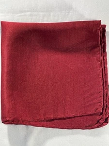 Vintage scharlachrot gewebte Seide Einstecktuch/Taschentuch - handgerollt - Italy - Bild 1 von 4