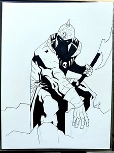 DEATH DEALER de DANIEL BRADFORD (R13 ROBOT 13) ARTE CÓMIC ORIGINAL (Frazetta) - Imagen 1 de 6
