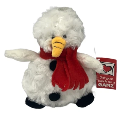 Webkinz Ganz Snowman Bean Body Plush HX10840 Stuffed Animal Retired 6"in. RARE - Image 1 of 4