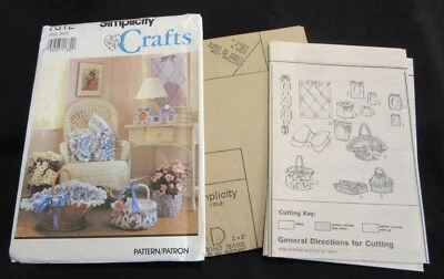 Vintage 1991 Simplicity Crafts Pattern #7312 for Pillow Basket & Frames UNCUT FF - Image 1 of 4