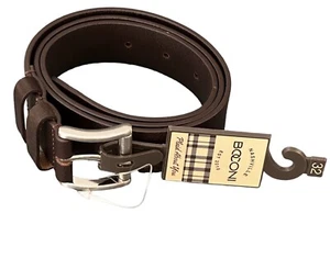 Boconi Nashville Mens Genuine Leather Dress Casual Belt 32 Dark Brown 34153L/200 - Picture 1 of 22