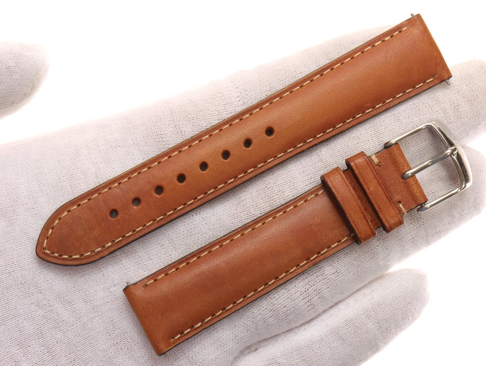 18mm MICHELE Leather BROWN Watch Band Strap MADE🇫🇷FRANCE 18x16 NOS [0M-R0M] - Image 1 of 4