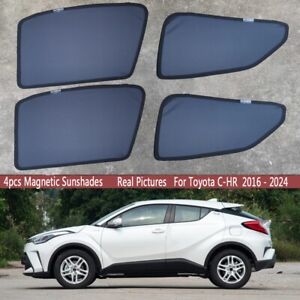 4PCS Magnetic Car Sunshades Windshield Curtain For Toyota C-HR CHR 2016 - 2024