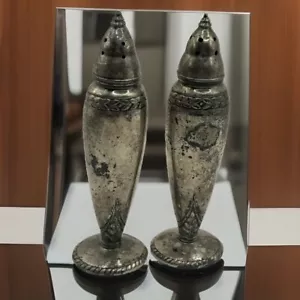 La France #505 Vintage Salt & Pepper Shaker Set Silver Plate Set 2 - Picture 1 of 13