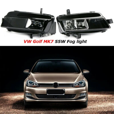 Pair Front Bumper Fog Lights Driving With Bulb For VW Golf 7 MK7 2012-2016 - Image 1 of 4