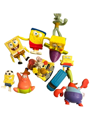 SPONGEBOB SQUAREPANTS action figure mixed lot 10 pcs vehicle Patrick Star Krab Cover