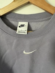 Nike Women’s Fleece Oversized Crew Sweatshirt - Blue/Purple - Size S BNWOT - Picture 1 of 2