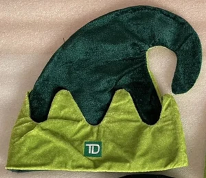 Cappello elfo verde TD Bank festive vacanze di Natale velluto - taglia unica NUOVO - Foto 1 di 1