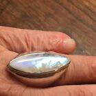 Ring, Silber 925, Gr. 59, mit einem Regenbogenmondstein Cabochon 28 x 20 mm