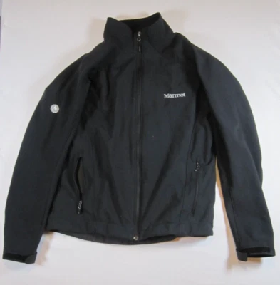 Marmot Jacket Mens M Gray Black Softshell Gore Windstopper LS Full Zip Pockets - Image 1 of 4